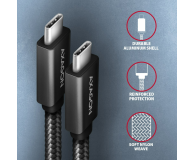 AXAGON BUCM32-CM20AB Kabel USB-C - USB-C 3.2 Gen 2, 2m, PD 100W, 5A, 4K HD, ALU, oplot, czarny - 1353478 - zdjęcie 5